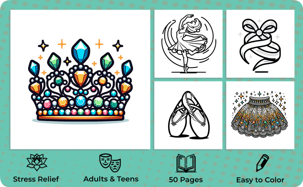 Royal Elegance Coloring Book Cover Interior