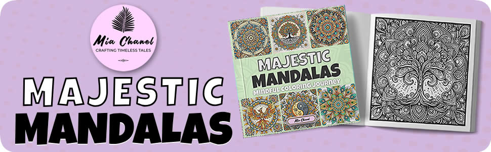 Majestic Mandalas Coloring Book Cover