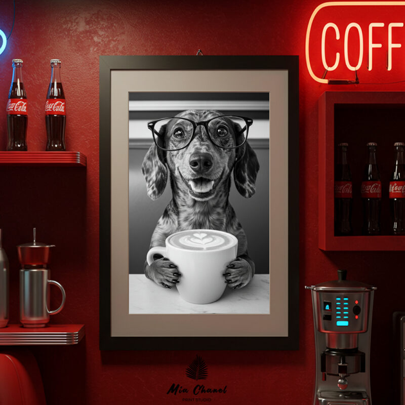 Dachshund Coffee Time4