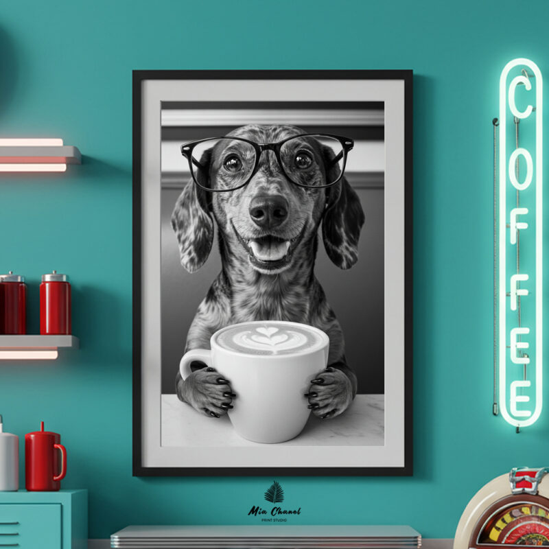 Dachshund Coffee Time6
