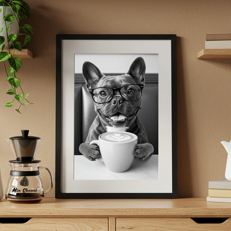 French Bulldog Coffee Time