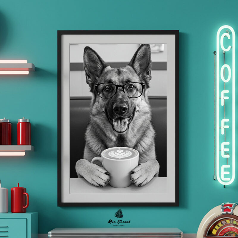 German Shepherd Coffee Time6