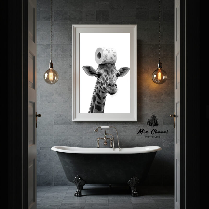 Giraffe Toilet Paper Bathroom Picture4