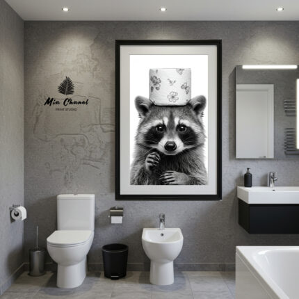 Raccoon Toilet Paper Bathroom Picture5