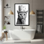 Tabby Cat with Toilet Paper on head 4